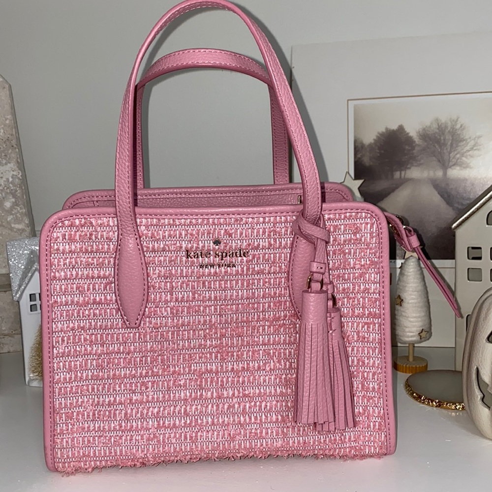 Kate spade pink tweed purse
